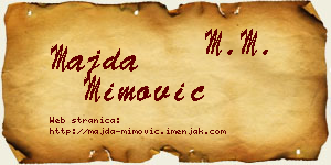 Majda Mimović vizit kartica